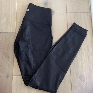 Lululemon Shiny Black Leggings